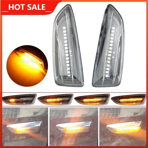 2PCS Dynamic Turn Signal Side Marker Light For Opel Astra J Astra K Zafira C Insignia B Grandland X Sequential Blinker Light