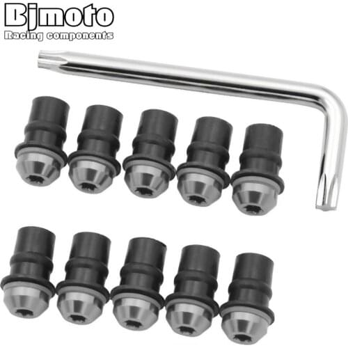 BJMOTO 10 PCS Motorcycle Windscreen Screw Windshield Fairing Bolts for Ducati 848 1198 1199 M1000 Aprilia RSV1000 RSV ETV 1000