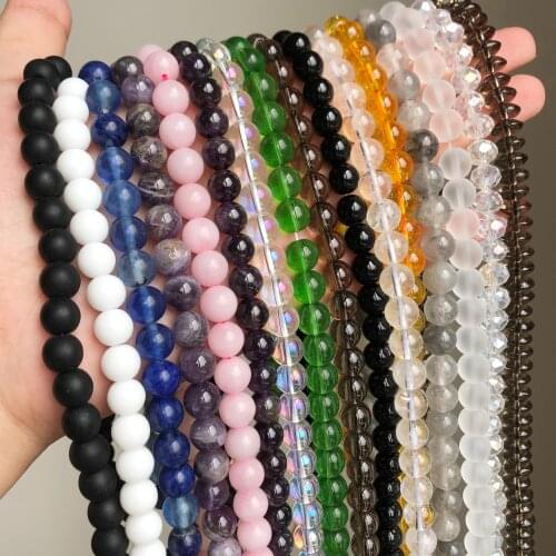 Amethysts Citrines Quartz Crystal Beads Loose Spacer Bead For Jewelry Making Natural Stone Diy Bracelet Accessorie 4/6/8/10/12mm