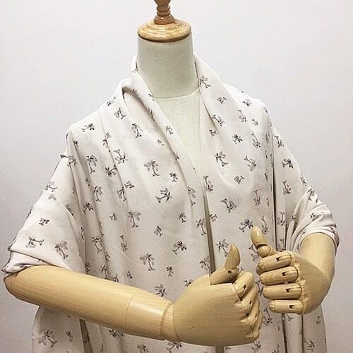 Pure mulberry silk fabric silk crepe de chine fabric plant design not transparent,SCDC1099