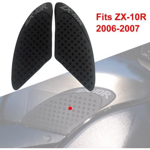 For Kawasaki Ninja ZX-10R 2006 2007 ZX 10R ZX10R Gas Fuel Tankpad Side Protection Knee Grip Traction Pads Decals Motorcycle part