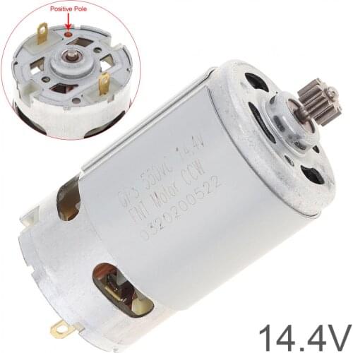 DC Motor RS550 14.4V 24500 RPM DC Motor with Two-speed 11 Teeth and High Torque Gear Box for Cordless Charge Drill Screwdriver