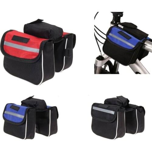 Cycling Double Side with Mobile Phone Pouch Bike Frame Pannier Bag Rack Popular Bicycle Top Tube Saddle Bag #264183