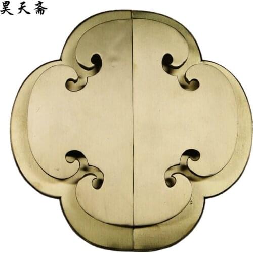 [Haotian vegetarian] glass door handle door bathroom door handle on the door handle copper wishful HTA-061