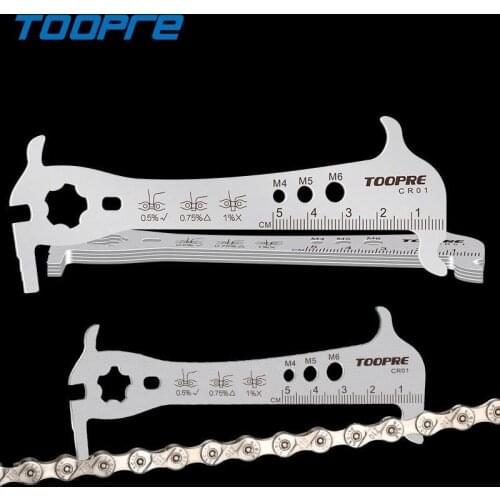 TOOPRE Mountain Bike Chain Wear Indicator Checker Stainless Steel Chains Measuring Ruler Iamok Bicycle Repair Tools