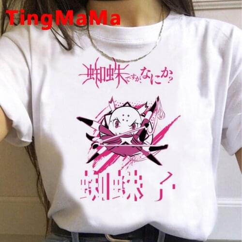 Kawaii Japanese Anime So I'm A Spider So What T Shirt Women Funny Spider Kumoko Catoon T-shirt Summer Tops Unisex Tshirt Female
