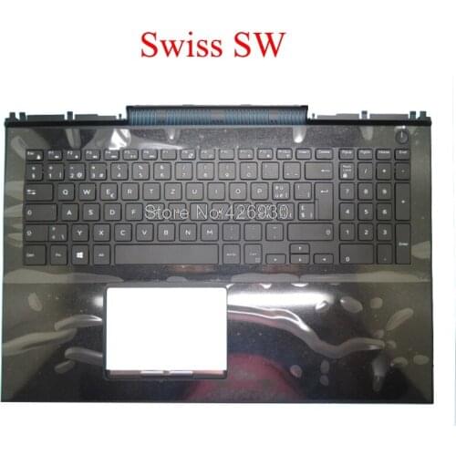 Laptop Palmrest SW keyboard For DELL For Inspiron 15 7000 7566 7567 P65F 0MDC8K MDC8K 0RCT3D RCT3D 02P9G1 2P9G1 with Swiss new
