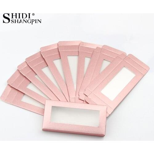 SHIDISHANGPIN 10/50Pcs eyelash box wholesale eyelash box packaging 12 Colors eyelash packaging box bulk Wholesale Eyelash boxes