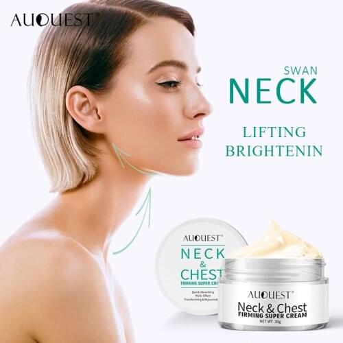AuQuest Neck Chest Firming Cream Anti Wrinkle Repair Dry Crepe Skin Lifting Anti-Aging Moisturizing Smooth Fine Lines Neck Care
