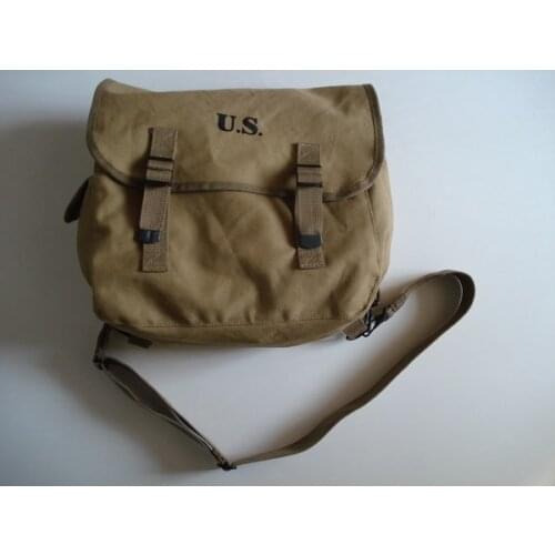WWII WW2 US 1936 M36 Military General Purpose Bread Bag/Flax Backpack Musette Haversack Military War Reenactments