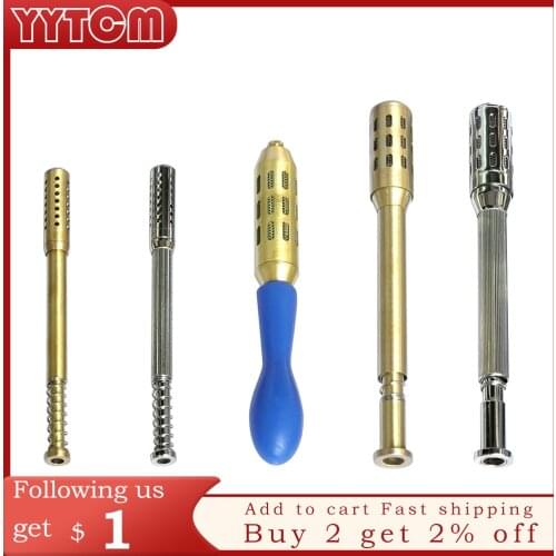 Hot Copper Stainless Steel Device Eyes Facial Massage Relax Moxa Stick Moxa roller wormwood moxibustion copper box