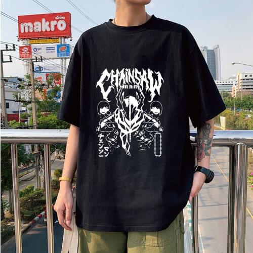 Hot Sale Chainsaw Man Classic O-neck Tee High Quality T-shirts Graphic Couple Wears Short Sleeve Clothing Oversize Unisex Wears