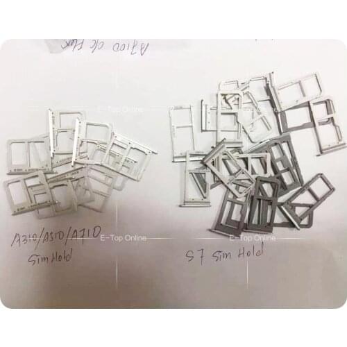 Novaphopat For Samsung Galaxy S7 G930 Double SiM Card Tray hold / A3 A310 A5 A510 A7 A710 SIM Holder 10pcs/lot