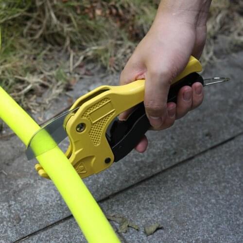 42mm Pipe Ratchet Scissors Anti-rust Labor-saving Fast Cutting Aluminum Alloy Professional Hose Cutting Scissors for PVC Tubes