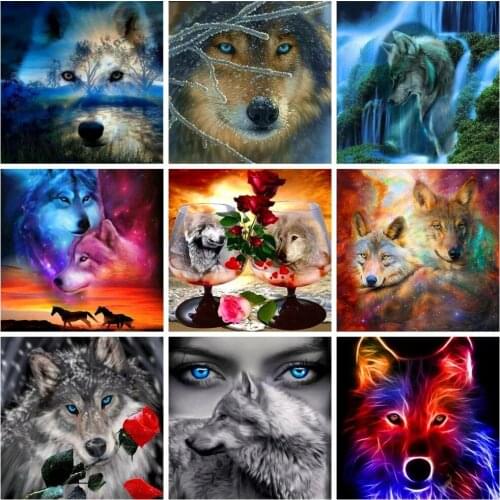 PDMDOG Diy Craft Diamond Painting Animal Diamond Embroidery Sale Wolf Pictures Of Rhinestones Full Mosaic Home Decortion