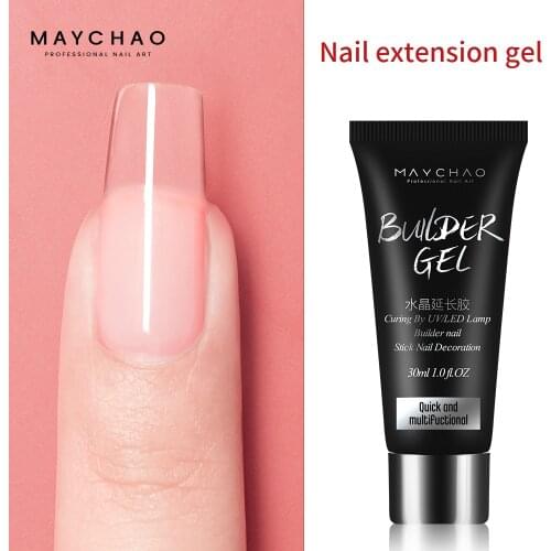 MAYCHAO 30ml Acrylic Gel For Nail Extension Tips Quick Building UV Builder Glue Repair Broken Finger Prolong Form Manicure Tools
