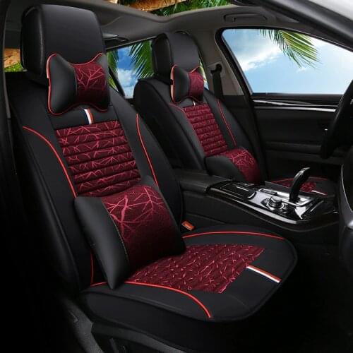HLFNTF Fully-enclosed leather car seat covers For Fiat all model albea ducato idea stilo Uno Palio Linea car accessorie styling