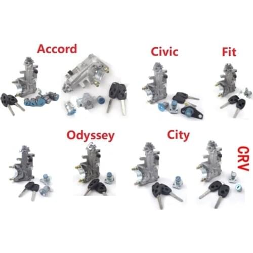 Full Car Lock Core For Honda Accord Civic Fit CRV City Central Control Door Lock Left Front Door Key