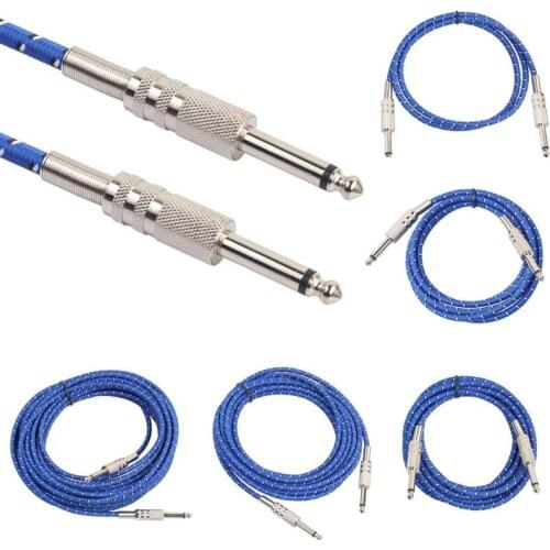 Professional Audio Convert Cables 6.35mm Male to Male Audio Cable Mono Channel Stereo for Electric Guitar