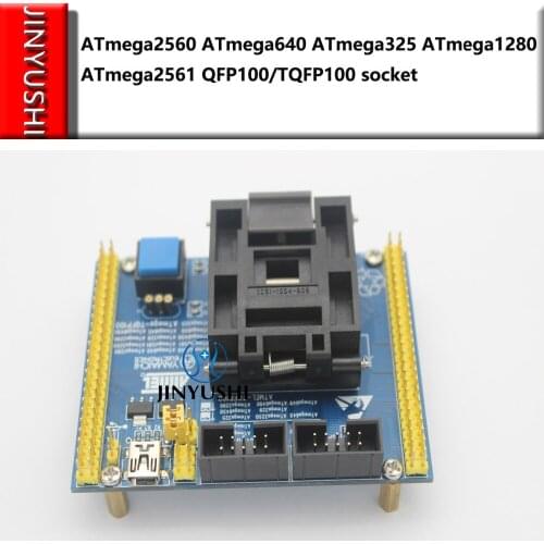 Clamshell ATmega2560 ATmega640 ATmega325 ATmega1280 ATmega2561 QFP100/TQFP100 socket IC programming test seat Test Socket