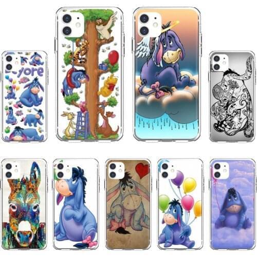 Silicone Cover Bag For Samsung Galaxy S7 S8 S9 S10E S20 FE Note 10 20 Edge Lite Plus Ultra cartoon-donkey-art-Eeyore