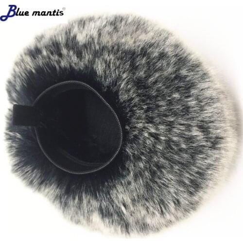 Dead Cat Furry Windshield for Zoom H4N PRO High Quanlity Artificial Windscreen For Reduce Wind Noise Blue Mantis