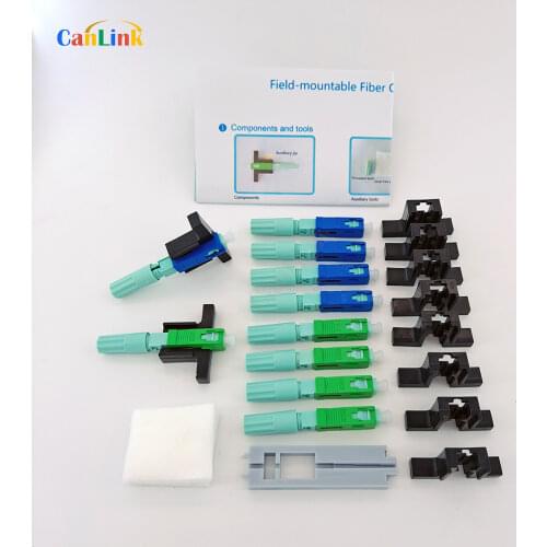 58mm LX58 SC UPC SC APC Fast Connector Single-Mode Fixed-length Block FTTH 58mm Quick Connector 50/100/200Pcs Lot