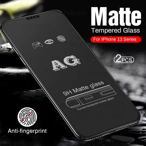 2PCS 9D Full Glue Anti-fingerprint Tempered Glass For Iphone13 Iphone 13 pro max mini Matte Frosted Screen Protectors Film Cover