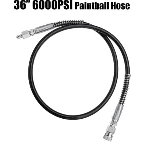 6000PSI 36inch Outdoor Sporting Paintball Airsoft Microbore Hose for HPA Air Fill Station Charging Adaptor