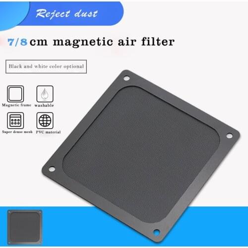 7cm /8cm 3Pcs Computer fan dust-proof mesh filter dust net hood magnetic Case Fan dust-proof mesh hood Computer dust screen
