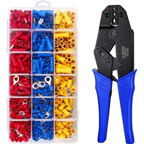 700pcs/Box Wire Terminal Crimp Connector Insulated Uninsulated Wire End Ferrules