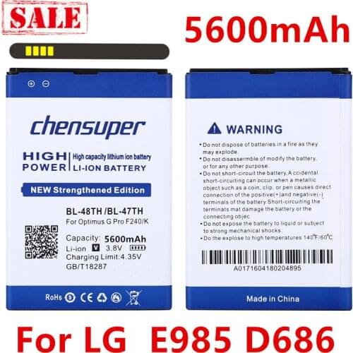 2020 new 5600mAh BL-48TH BL-47TH For LG Optimus G Pro E985 D686 F240 F240L F240K F240S L-04E E980 E986 E988 D837 D838 F310 E940