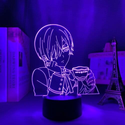 Acrylic 3d Lamp Anime Black Butler for Bedroom Decor Night Light Kids Birthday Gift Room Desk Led Light Manga Black Butler