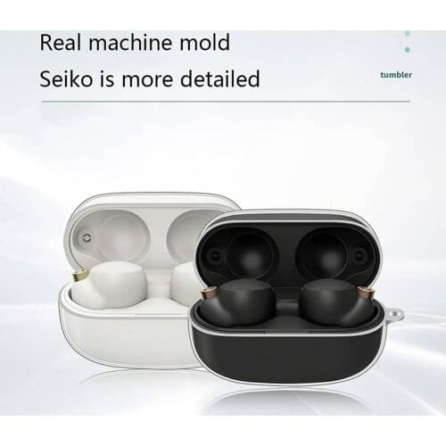 For Sony WF-1000XM4 Wireless Earphone Protective Case With Keychain TPU Clear Shockproof Sleeve Cover For Earbud Headphone Shell