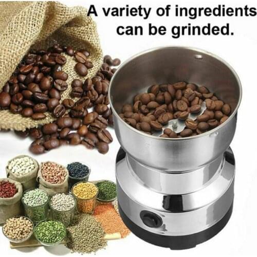 Electric Coffee Bean Grinder Home Grinding Milling Machine 220V EU Plug Coffee Accessories Kitchenware Bean Nut Spice Blenders