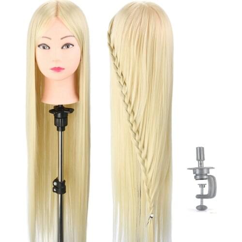Neverland 30" High Temperature Fiber Hair Styling Mannequin Head Practice Cutting Blonde Hairdressing Dummy Dolls Head for Wig