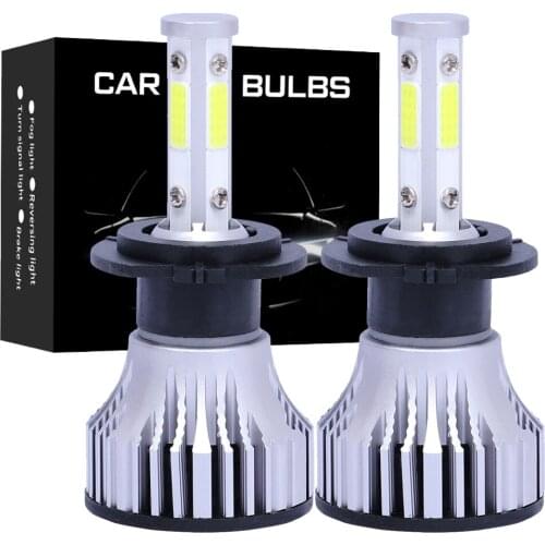 2PCS New 4 Sides LED 6500K H11 H4 H7 H1 H3 H8 9004 9005 9006 9007 Car LED Headlight Bulbs Auto Led HB3 HB4 HB5 880 Headlamps 12V