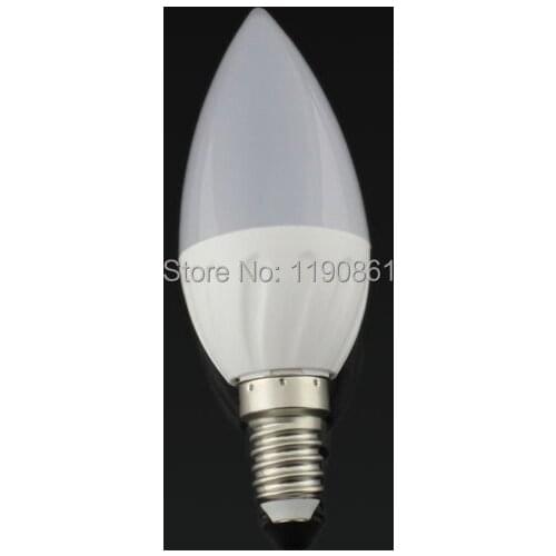 50pcs E14 5W LED Candle Light bulb lamp led white ceramic candle lamp AC110v 220v e14 led ast Heat Dissipation Spot Light