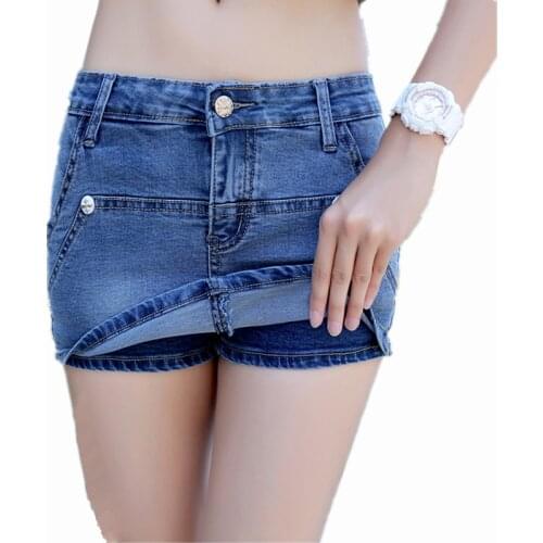 Summer Denim Skirts Shorts Women Slim Skirt With Shorts Women Casual Slim Short Shorts Jeans