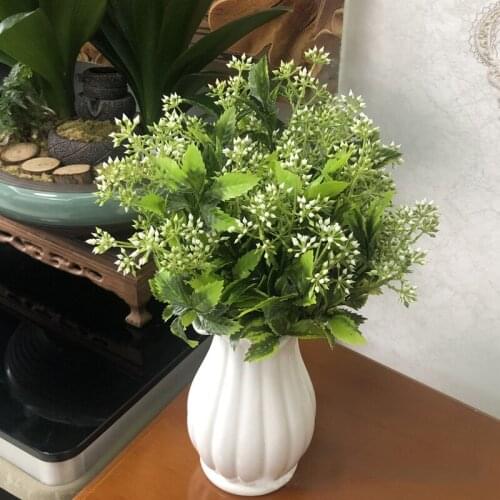 35cm Rhododendron leaves Home Decor Artificial Plant Plastic Flower For Garden Living Room Balcony Wedding Decoration Fake Plant