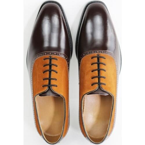 Men Dress Leather Shoes Carved Goodyear Leisure Oxfords Men Genuine leather