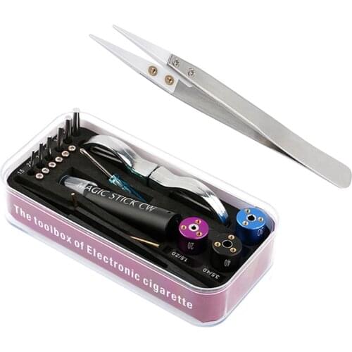 DIY Vape Tool Set Magic Stick CW Coiling Wire Coil Jig Winding Ceramic Tweezers Pliers for Electronic Cigarette RBA RDA Atomizer