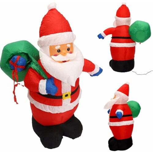 Party 1.2m Inflatable Christmas Santa Claus Outdoor Decoration With Charger & Adapter