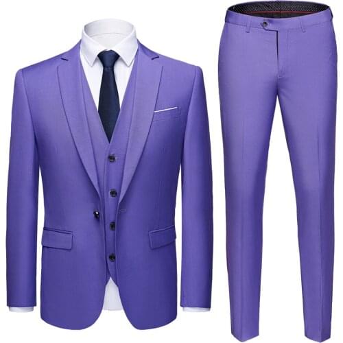 2020 new Male Suits Blazer Slim Business Formal Dress Groom Man Suit Exquisite Weeding Office Set Thin Blazer set