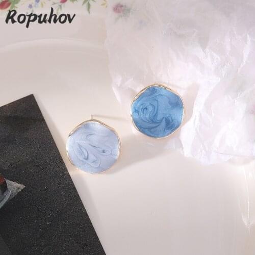 Ropuhov 2021 New 925 Silver Jewelry Korean Fashion Woman Lady Gift Retro Cute Kawaii Sweet Earrings Wholesale