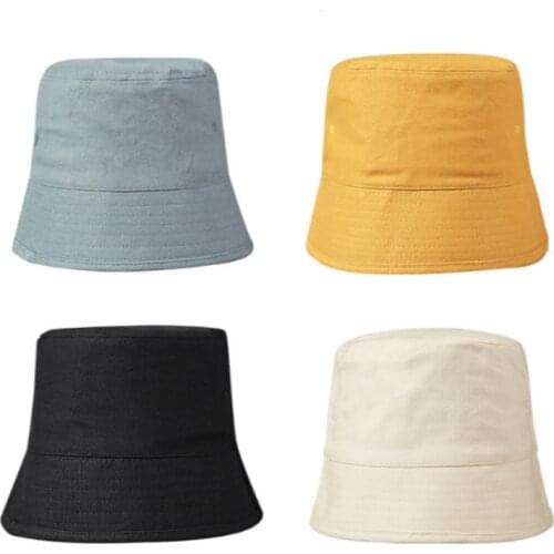 Japanese Plain Bucket Hat Hip Hop Casual Blank Women Panama Hat Outdoor Sunscreen Summer Fishing Cap Hiking Beach Sun Hat Bob