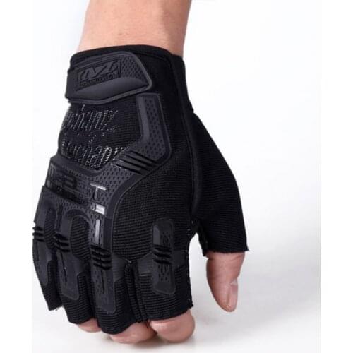 1Pair Summer Fingerless Tactical Gloves Military Men Women Knuckles Protective Gear Hand Driving Climbing Cycling Bicycle Riding