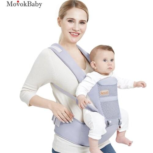 Ergonomic Baby Carrier Infant Hipseat Sling Front Facing Large-Capacity Wrap Carrier For Kangaroo Baby Travel 0-48 Months Wraps