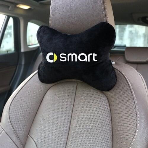Car Soft Headrest Cushion Neck Pillow case for Smart Fortwo Forfour453 451 450 Car Seat Belts cover