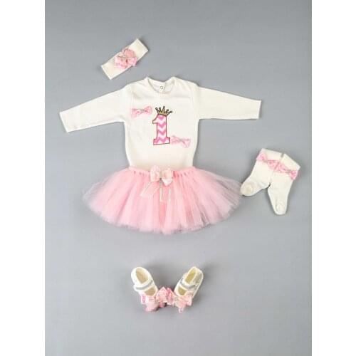 Pink 1 Years Old Baby Girl Tütü Suit